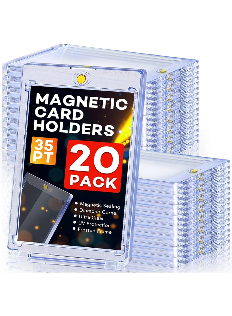 Magnetic card holder, one click card holder, protective hard plastic transaction card box, sports card, football card, game card display box - Image 1